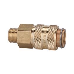 Quick-release coupling - Brass blank - Male thread G 1/8" to G 3/8" - PN 0 to 35 bar - NW 5 - Price per piece