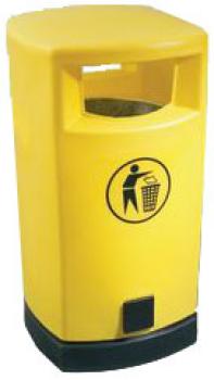 PE-Abfallsammler  - Volumen 80 l - Farbe gelb