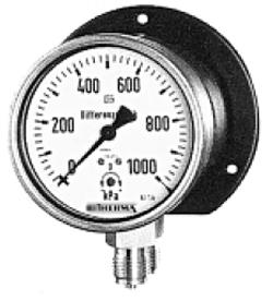 Plattenfeder-Differenzdruck-Manometer - Nenngröße 100, 160 - Standardausführung