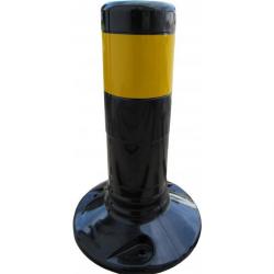 Bollard - PUR - flexible - 300 mm - réfléchissant - jaune / noir