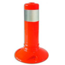 Słupek odgradzający - PUR - elastyczny - 300 mm - odblaskowy - pomarańczowy