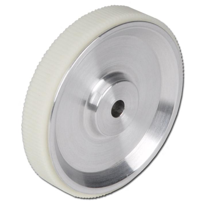 Messrad - Aluminium - Lauffläche geriffelt - Ø 63,66 mm - 4 bis 10 mm