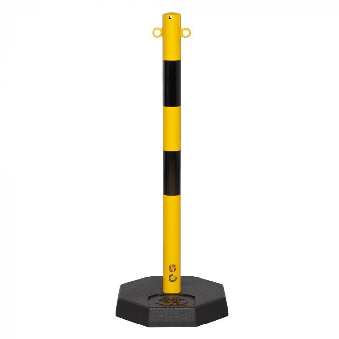 Bollard post - powder-coated steel - Ø 60 mm - height 1000 mm - with eyelets