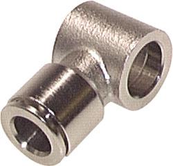 L-Banjo Push-In Connector - Nickel-Plated Brass