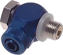 Throttle check valve supply air adjustable - 10 bar G 1/8" up to G 1/4"