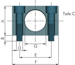 Brides de serrage pour amortisseurs - M6x0, 5 à 25x1, 5 mm