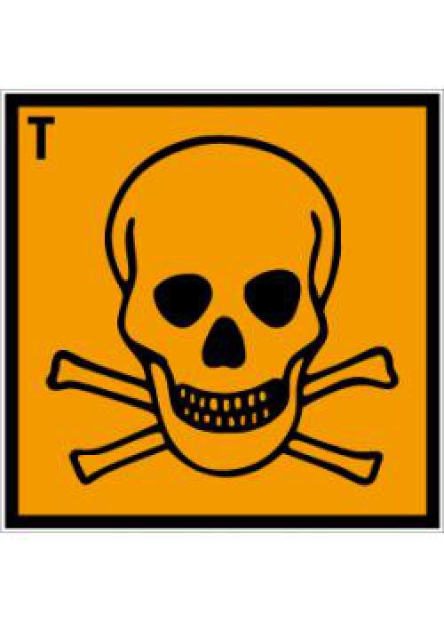 Hazardous material sign "Toxic" - 50 mm to 400 mm