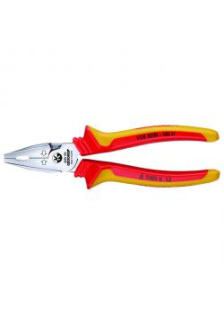 VDE power combination pliers - sleeve insulated - extra long blades - max. ø 1.6 mm cable