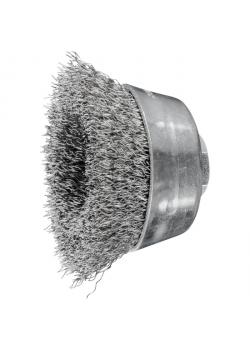 Coppa brush - CAVALLO - filamento da INOX - filettata - per acciaio inox