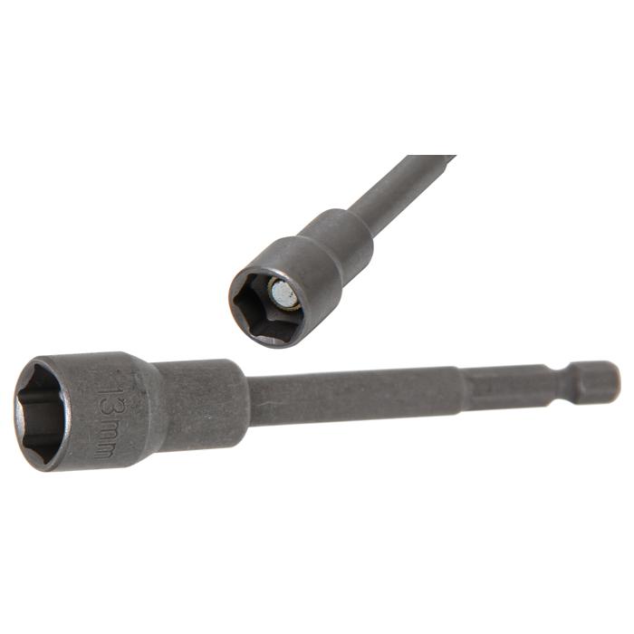 Topnøgle-indsats - ekstra lange - med 6-kant skaft - 6 til 13 mm