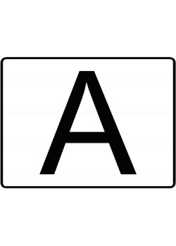 Sign - "A" 20x30cm/30x45cm