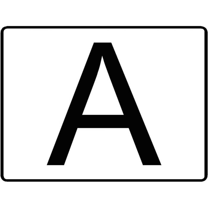 Sign - "A" 20x30cm/30x45cm