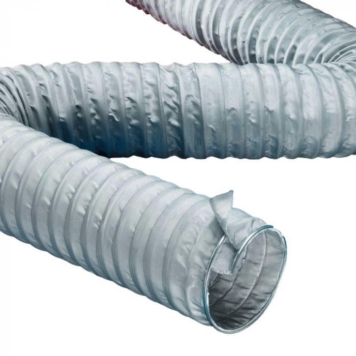 Tubo flessibile con profilo a fascetta per alte temperature - CP HiTex 485 - Multistrato - Ø interno da 100 a 508 mm - Lunghezza fino a 6 m - Prezzo al metro per rotolo