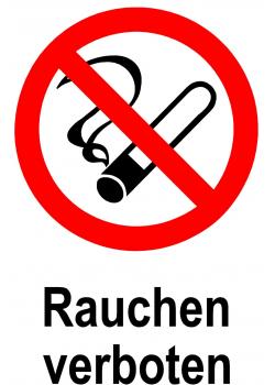 Verbotsschild - "Rauchen verboten" 20x30cm/30x45cm