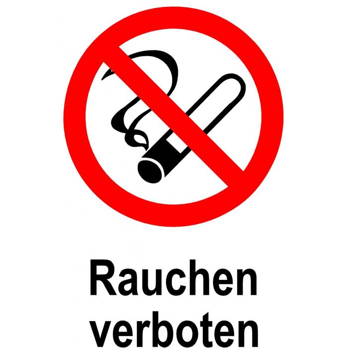 Verbotsschild - "Rauchen verboten" 20x30cm/30x45cm