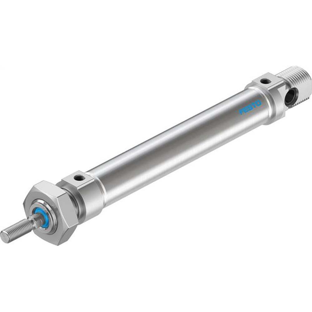 FESTO - DSNU-PPS-A - rund cylinder - ISO 6432 - dämpande självjusterande på båda sidor - upp till 10 bar - kolv Ø 16 till 63 mm - slaglängd 10 till 500 mm