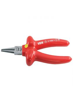 VDE-round nose pliers - chromed - length 160 mm - dip-insulation handles