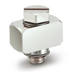 Innskruingsalbue M-UL - miniatyr - messing - 360° svivel - innvendig/utvendig gjenge M5 eller M5 - 10 stk - pris per stk