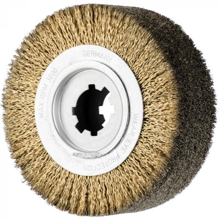 PFERD round brush RBU - untied - steel wire LIT ST - outer ø 250 mm - trim width 60 and 80 mm - bore ø 50.8 mm - trim material ø 0.35 mm