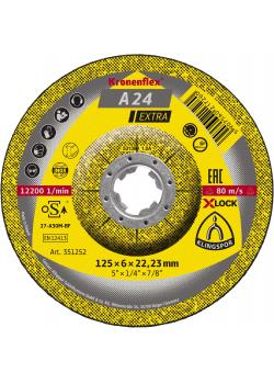 Roughing disc A 24 EX - diameter 115 or 125 mm - width 6 mm - bore 22.23 mm - pack of 10 - price per pack