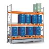 Pallet rack PR 33.37 - for 9 Euro or 9 chemical pallets - with 3 storage levels - different versions
