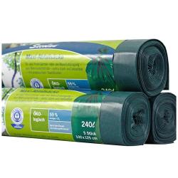 Soppåsar - för tyngre avfall - 240 liter - Färg mörkgrön