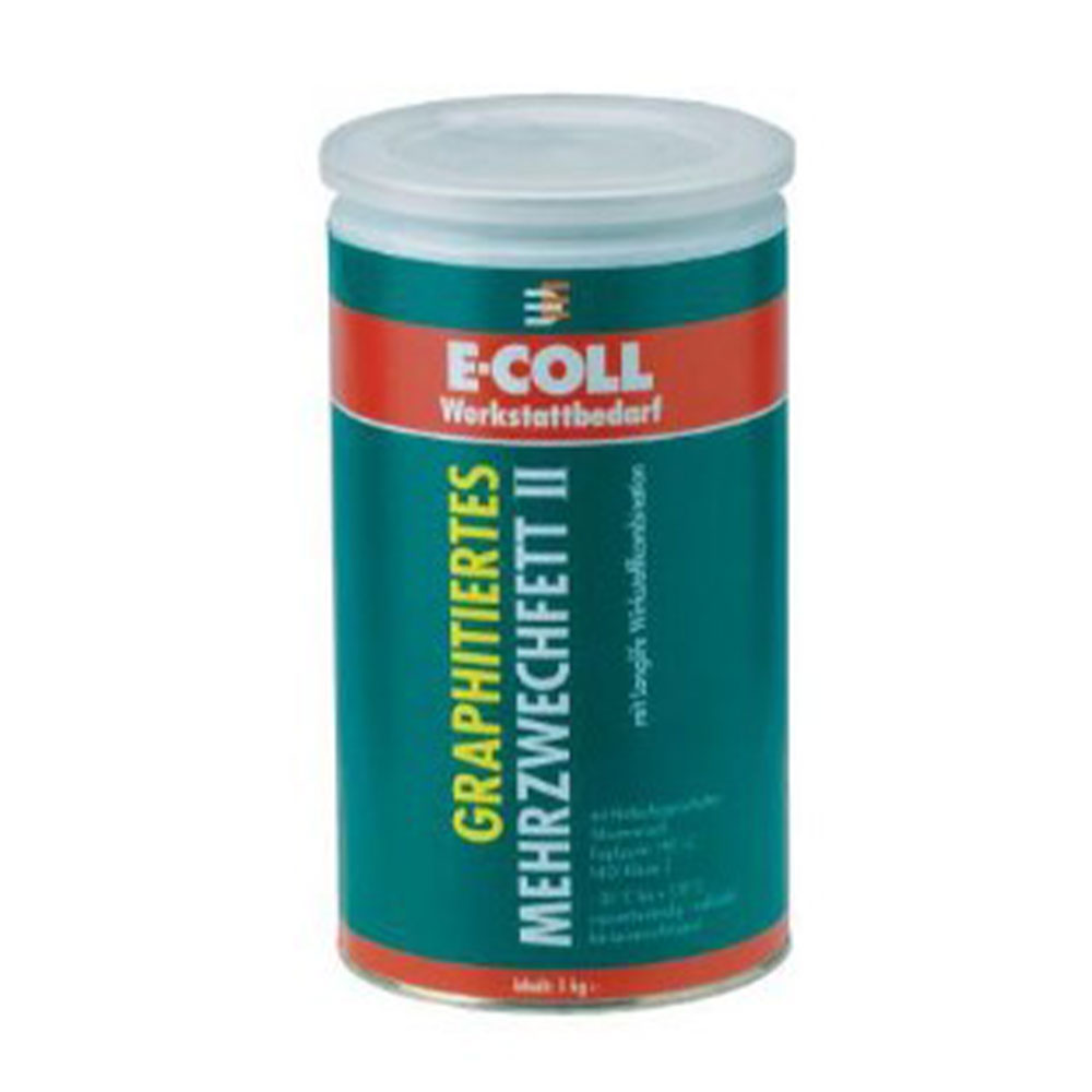 E-COLL Multipurpose grease II - with colloid graphite - 400 g to 5 kg - VE 1 and 12 pieces - price per VE