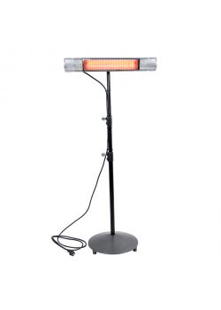 Heater stand round base - up to 2.20 m height extendable - foot ⌀ 42 cm - Black