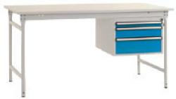 Sivupöytä "BASIC" - täydellinen - paikallaan oleva - laatikot - teräs - muovi-/melamiinilevy - eri kokoja