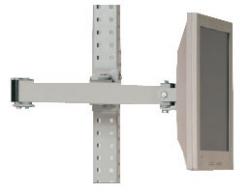 Monitor Shelf (Flatscreen) 75mm Double Joint Jib 700mm lang