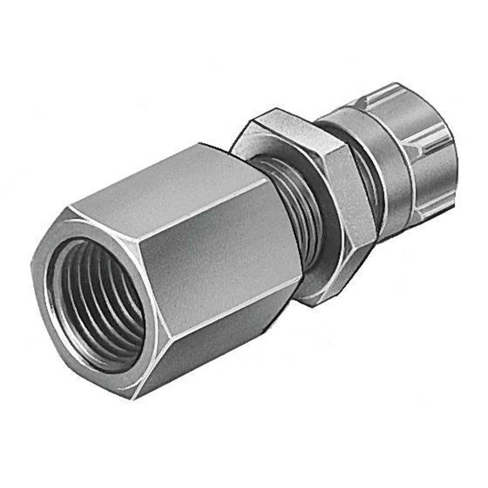 FESTO - QCK - Bulkhead quick connector - Aluminum - Female thread with sealing ring - Nominal width 2.4 to 8 mm - Price per piece