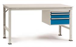 Pojedyncze stół roboczy "Universal" - z szafką - 3 szuflady blok