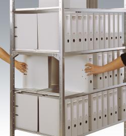 Shelf System "Registra" - Double - Steel - Height 1900mm - 2x5 Shelves - Depth 6