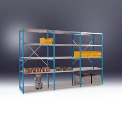 Storage Rack "Megaflex umiarkowane" - wysokość 2,5m - 6 półek z blachy stalowej - szerokość półki