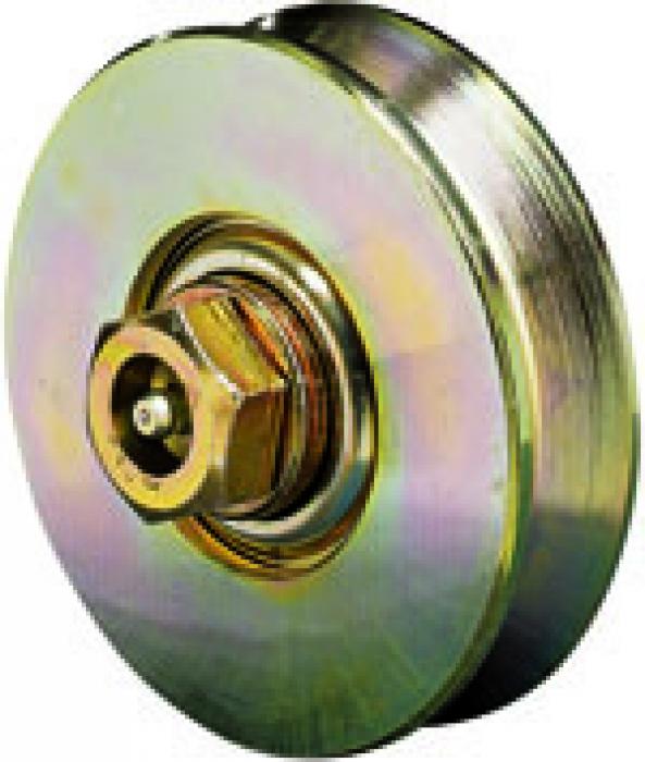 Rulle - galvaniseret stål - halvcirkelformet rille - kugleleje - kan smøres igen - hjul Ø 157 til 247 mm - bæreevne 710 til 800 kg