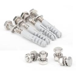 Screw set - for fixing the retractor to the bracket and the bracket to the wall - screws, plugs, washers, nuts
