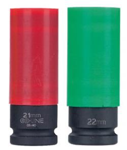 Stecknüsse - 1/2" - lang - 21 mm/22 mm - mit Kunststoffschutzkappe