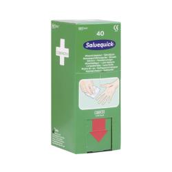 Salvequick - Savett våtservietter til sårvask i dispensereske - 40 stk.