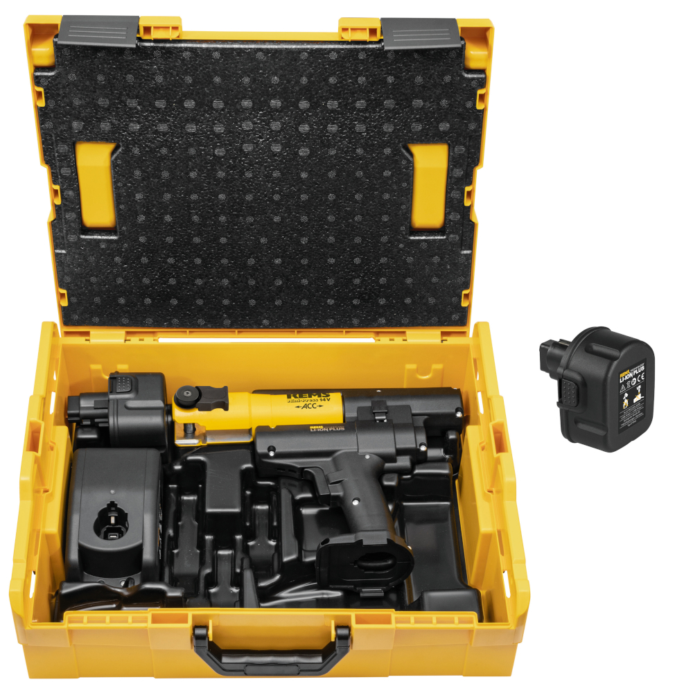 REMS Mini-Press 14V ACC - Akkukäyttöinen radiaalipuristin 22 kN - Ø 10 - 40 mm - useita sarjoja - hinta per sarja