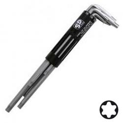 TS-Star Allen Key Set - 8-Partite - With Frontal Bore - Extra Long - T10 To 50