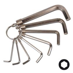 Allen Key Set - 8-Partite On A Ring - 2 To 10 mm