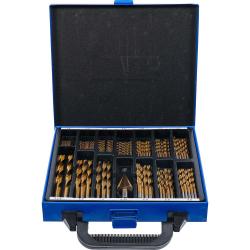 Spiral-foret étagé ensemble HSS - Titane nitruré - 1 mm à 10 mm - 119 pcs.