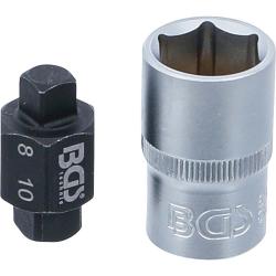 Oil drain screw insertion - 4-Kant - repositioned - Size 8 & 10 mm