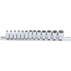 Steckschlüssel-Einsatz-Set - 6,3 mm (1/4") 6-Kant - Größen 4 bis 14 mm - 13-tlg.