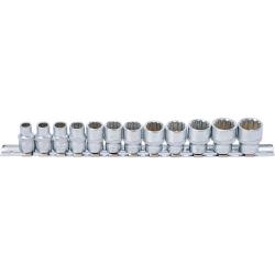 Gniazdo klucza zestawu bitów - 10 mm (3/8 „), 12 heks - wielkości 8 do 19 mm, - 12 sztuk.