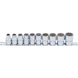 Gniazdo klucza zestawu bitów - 12,5 mm (1/2 "), 12-punktowe - w ZOLLEM 3/8" do 15/16 „- 10 sztuk.