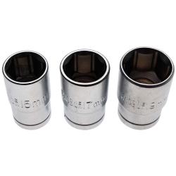 Socket set - sizes 15, 17, 19 mm - 12.5 mm drive (1/2 ")