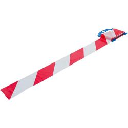 Absperrband - / biały - ukośnie schaffiert - (długość x szerokość) 50 m x 80 mm