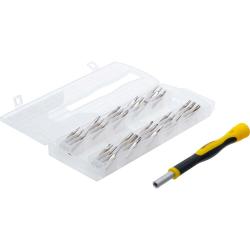 Precision skruvmejsel bit set - med handtag - 31 st.