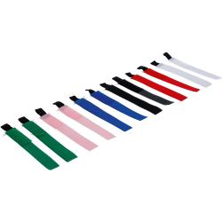 Velcro tape assortment - color-coded - 20 x 190 mm - 12 pieces